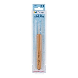 Крючок для вязания "Gamma"с бамбуковой ручкой d 0.50 мм